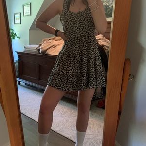 Floral navy blue dress